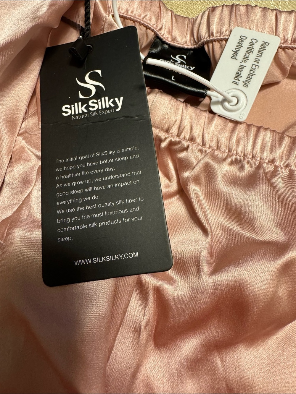 NWT SilkSilky 100% Mulberry Silk Ruffle Camisole Sleepwear Set Blush Pink L